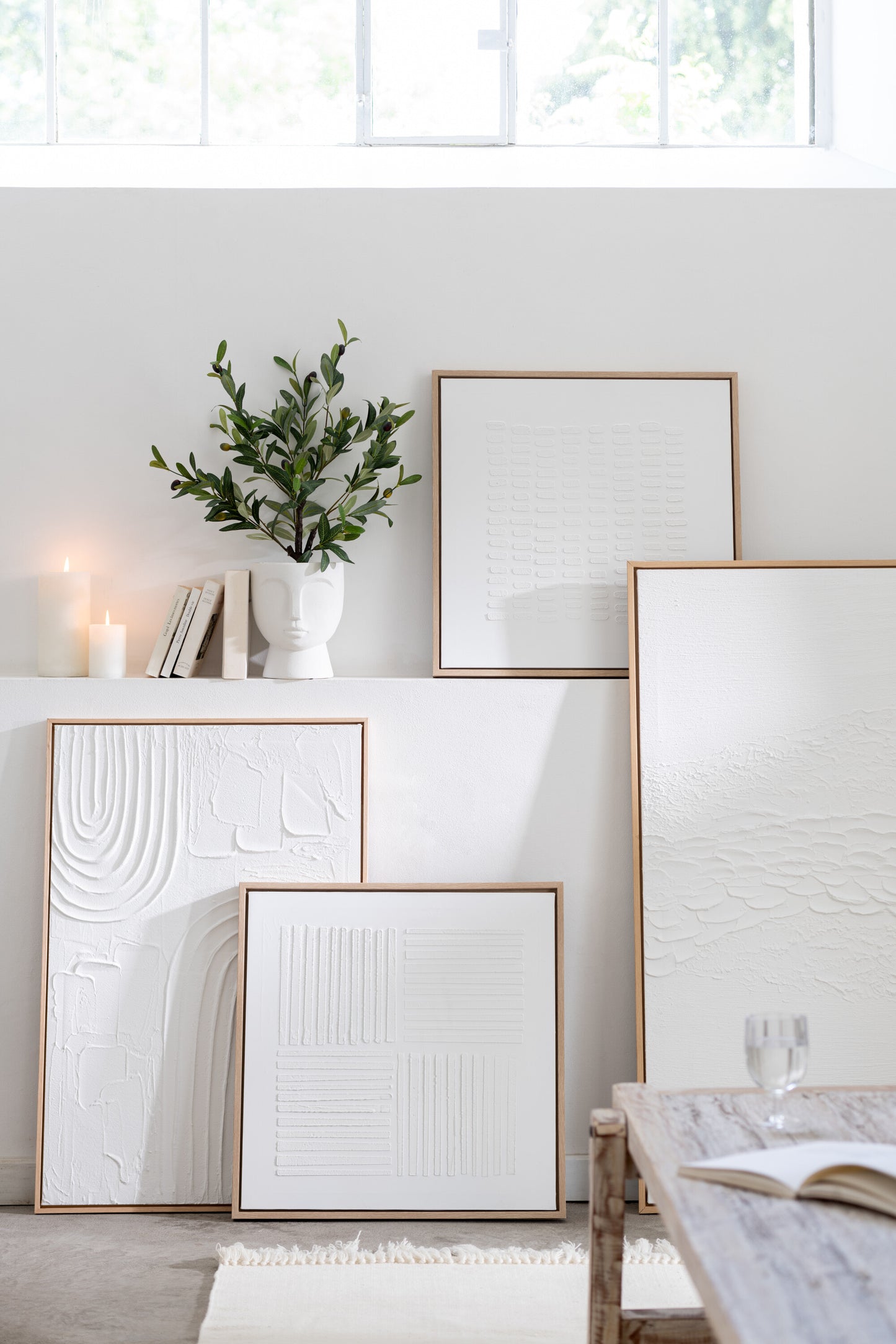 wandbild lauwra kanevas weiß