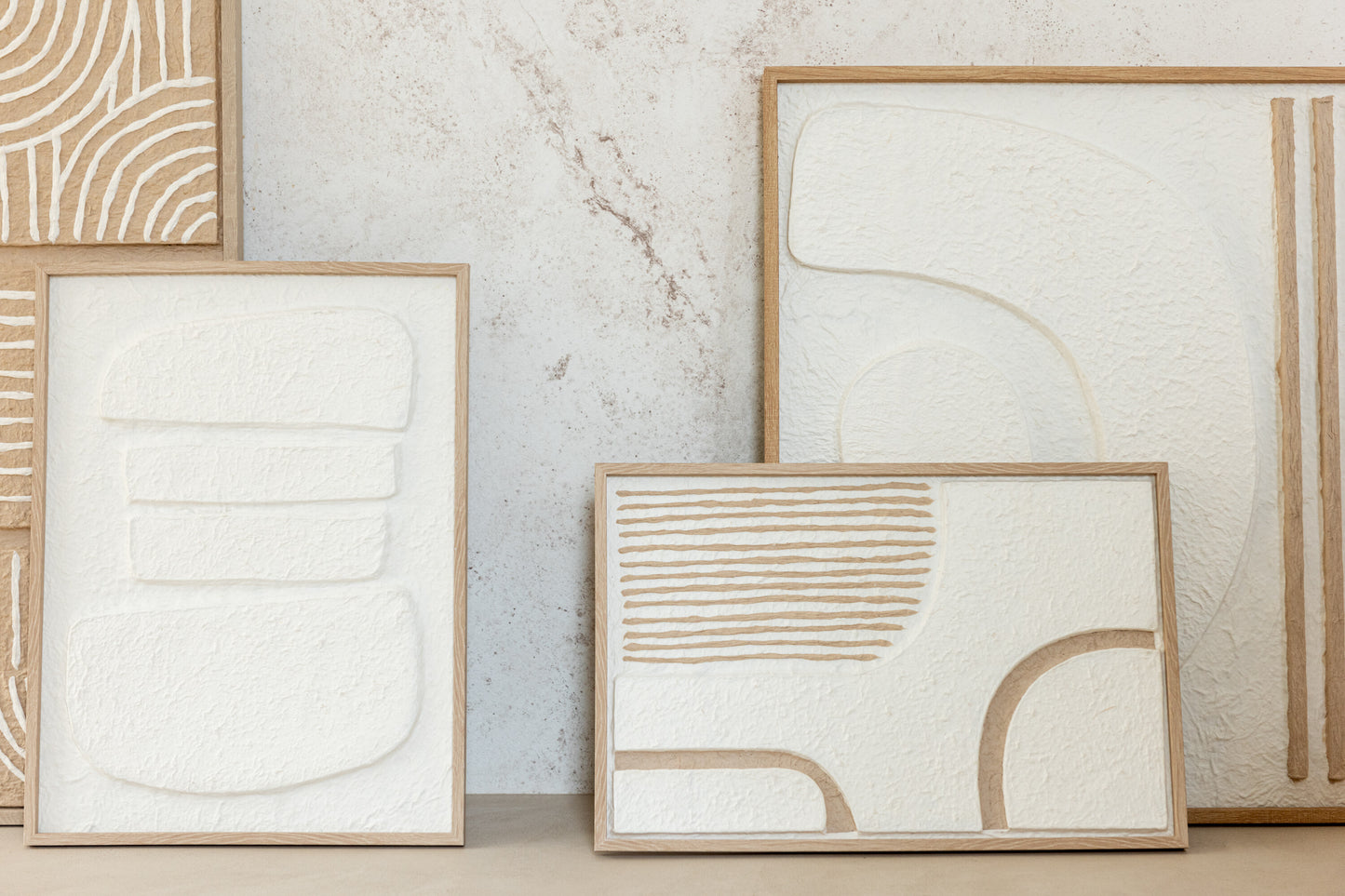wandbild thibault papier weiß/beige