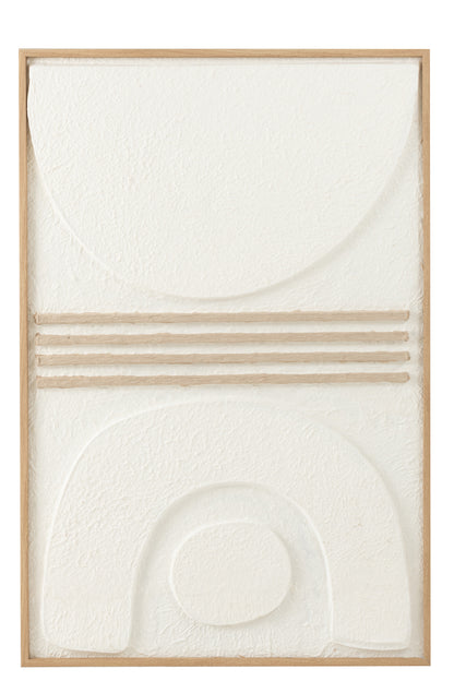 Wandbild Thibault Papier Weiß/Beige
