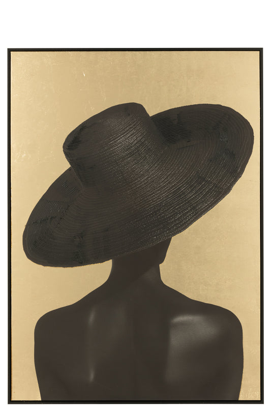 Wandbild Rechteckig Zora Ps Schwarz/Goldfarben