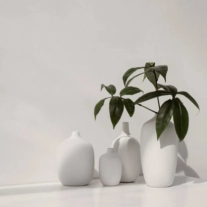 Vase Farbe Weiß Höhe 25 cm